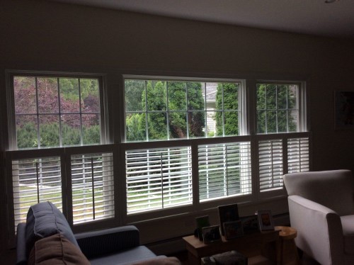 Cafe Style Plantation shutters in Woodcliff Lake NJ