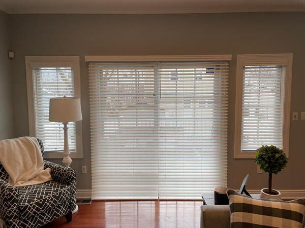 Graber Cordless 2-inch Faux Wood Blinds with Majestic Valances installed in Dumont NJ