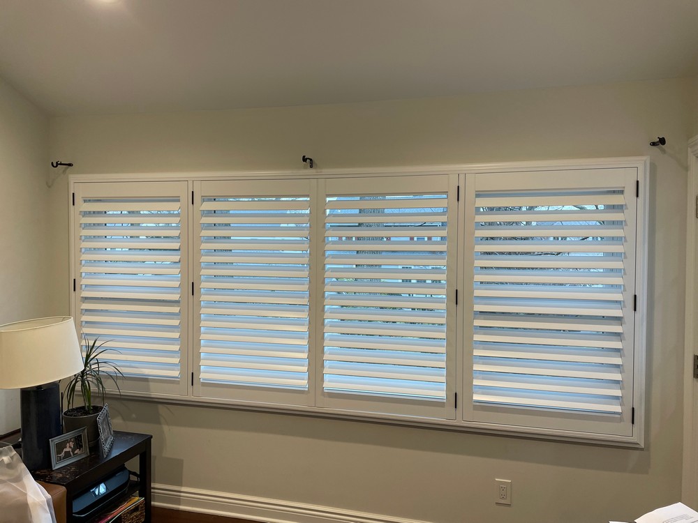 Hunter Douglas 3 1/2-Inch Louvered Faux Wood Shutters in Glen Rock, NJ