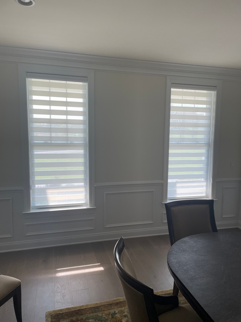 Hunter Douglas Banded Shades with Continuous Loop Cord Lift System in Mahwah, NJ