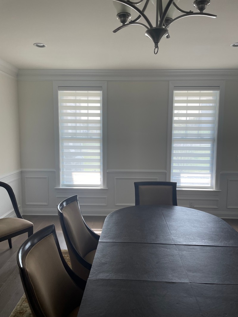 Hunter Douglas Banded Shades with Continuous Loop Cord Lift System in Mahwah, NJ