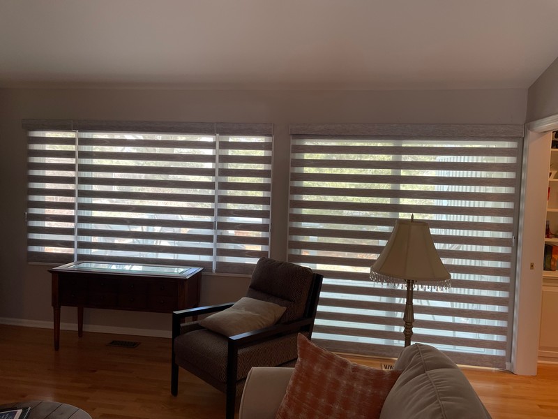 Hunter Douglas Banded Shades on Continuous Loop Cords Project in Mahwah, NJ