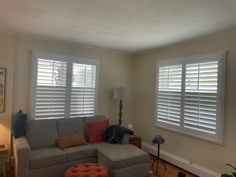 Hunter Douglas Faux Wood Plantation Shutters with 3 1/2-Inch Louvers in Norwood, NJ