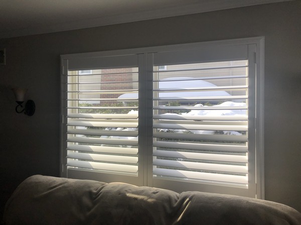 Hunter Douglas 3 1/2-inch Faux Wood Shutters with Hidden Tilt in Maywood NJ