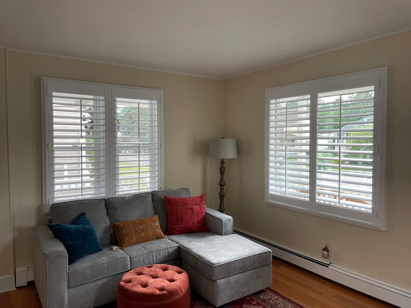 Hunter Douglas Faux Wood Shutters with Hidden Louver Tilts in Norwood, NJ