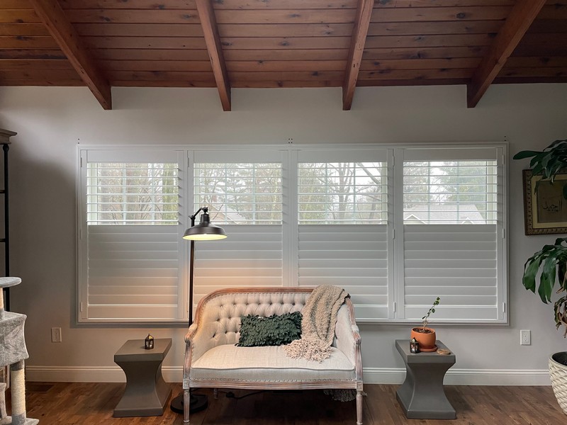 Hunter Douglas Shutters with Trim Casing Frames and Hidden Louver Tilt In Mahwah, NJ