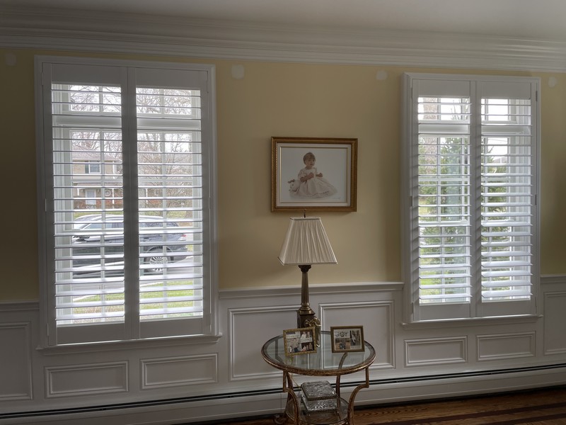 Hunter Douglas 3 1/2-inch Louvered Faux Wood Interior Shutters in Wyckoff NJ