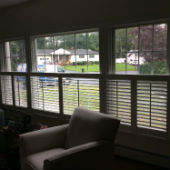 Cafe Style Plantation shutters in Woodcliff Lake NJ