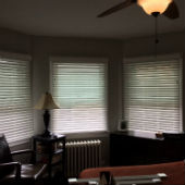 Cafe Style Plantation shutters in Woodcliff Lake NJ