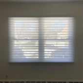 Hunter Douglas Nantucket Silhouettes and Graber Cellular Shades in Wyckoff