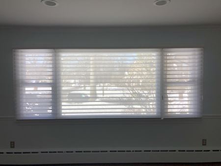 Hunter Douglas Nantucket Silhouettes and Graber Cellular Shades in Wyckoff Thumbnail
