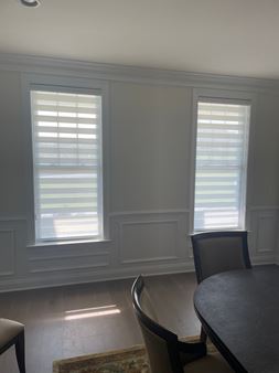 Luxurious Hunter Douglas Banded Shades with Continuous Loop Cord Lift System in Mahwah, NJ Thumbnail