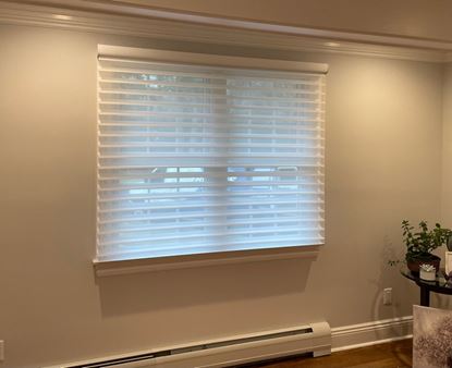 Alluring Hunter Douglas Silhouette Shades on a Window Frame in Ramsey, NJ Thumbnail