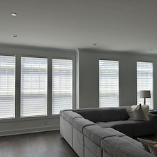 Practical Hunter Douglas Silhouette Shades with a Powerview Motorized Option on Cinnamon Dr in Upper Saddle River, NJ 0